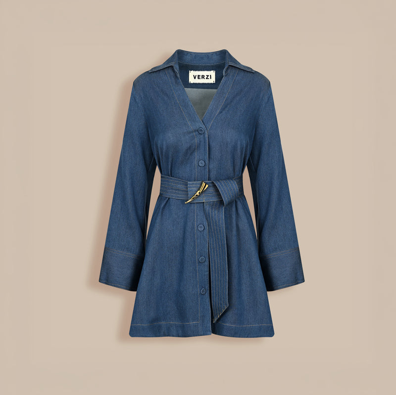 Adelaide Dress Dark Denim