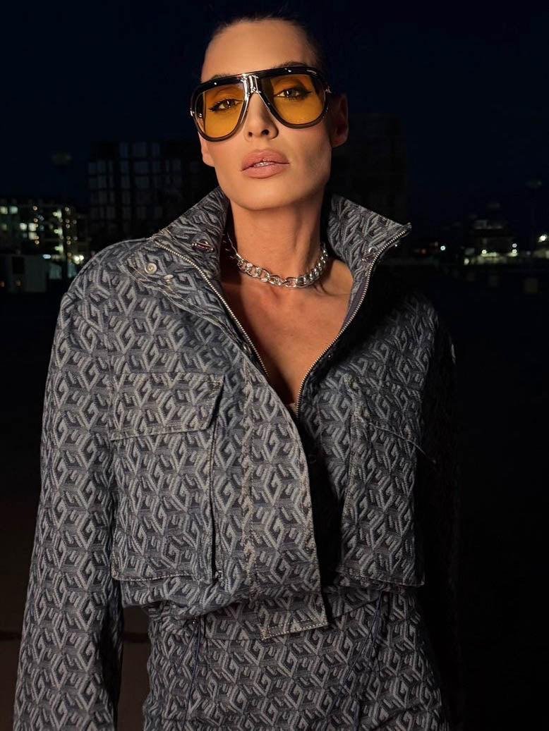Amari Jacket Denim Jacquard