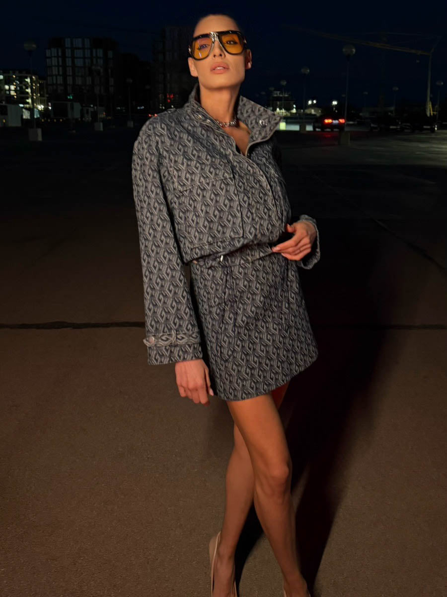 Amari Jacket Denim Jacquard