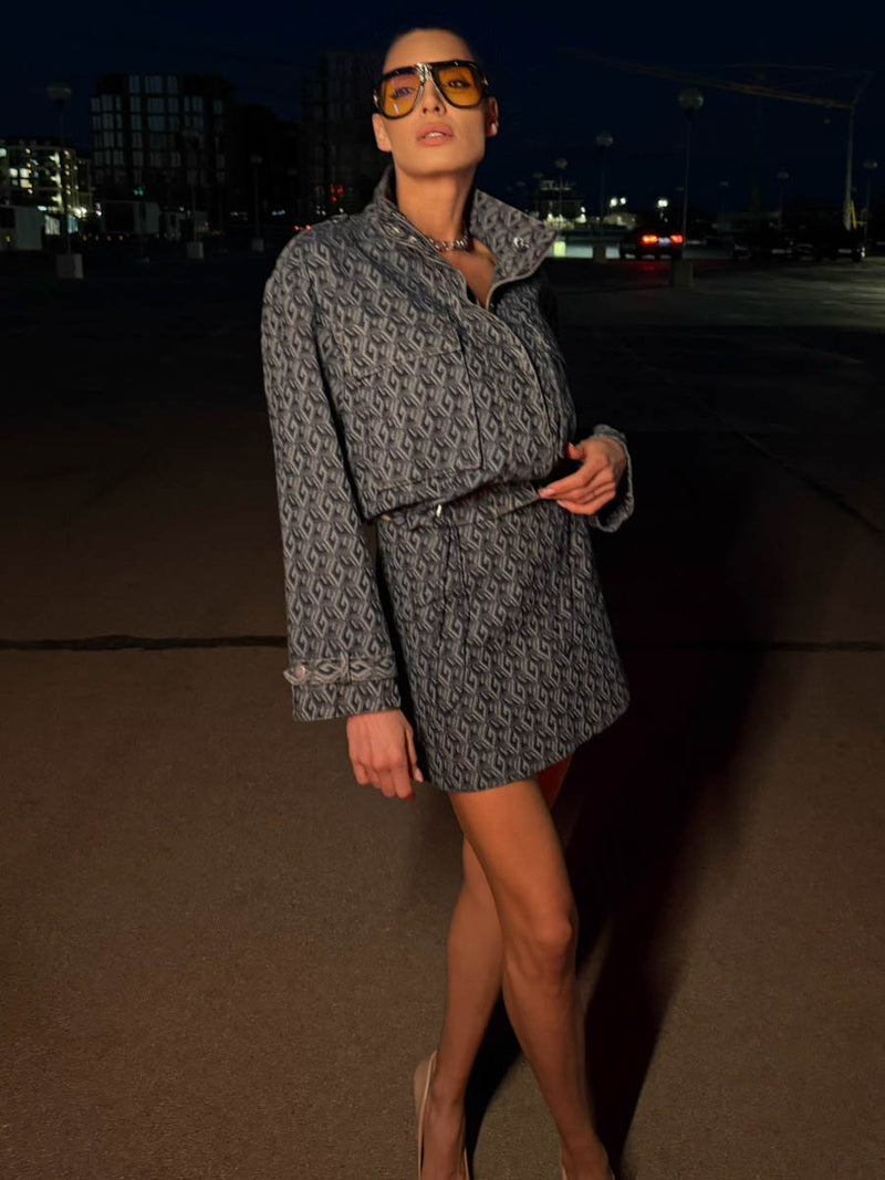Amari Jacket Denim Jacquard