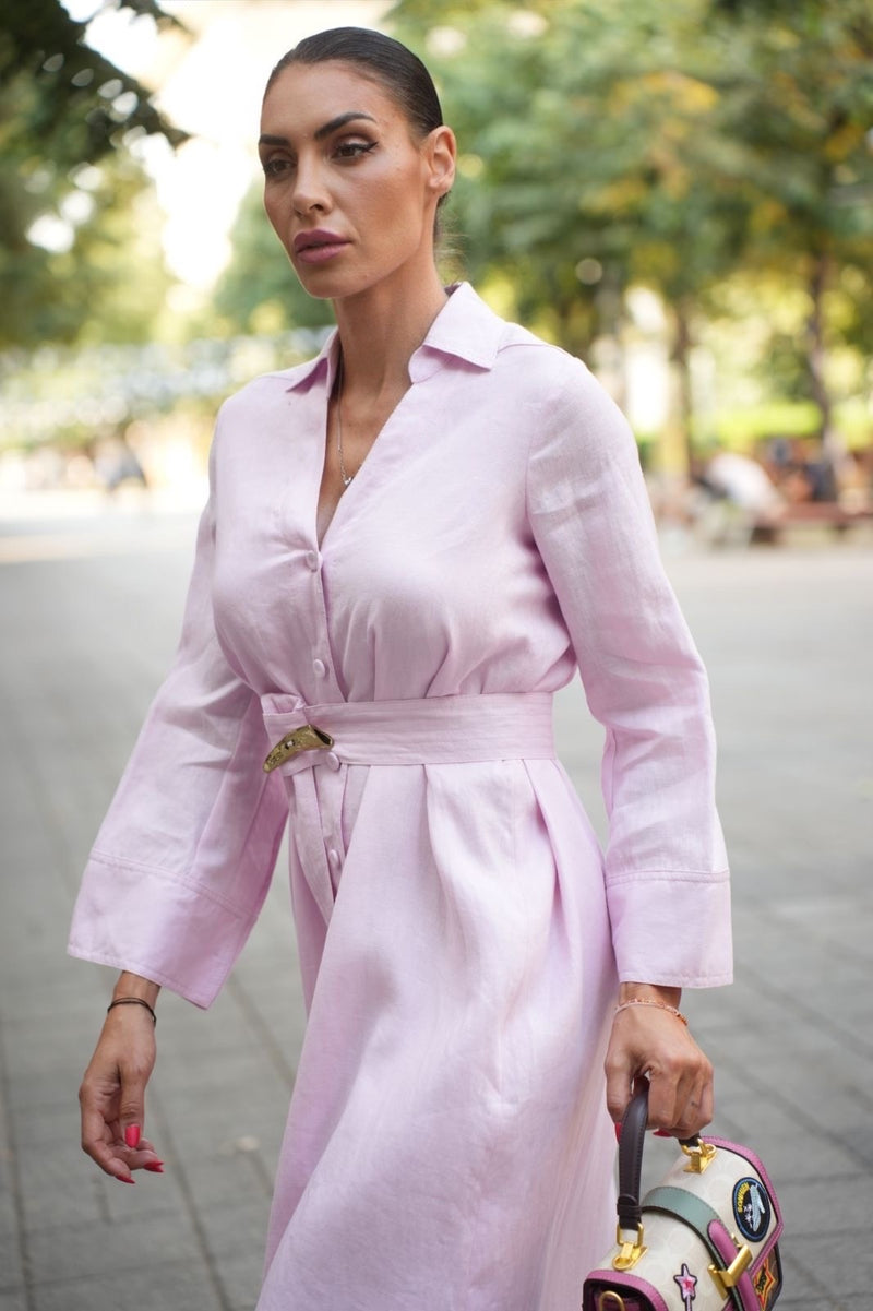 Adelaide Full Dress In Linen