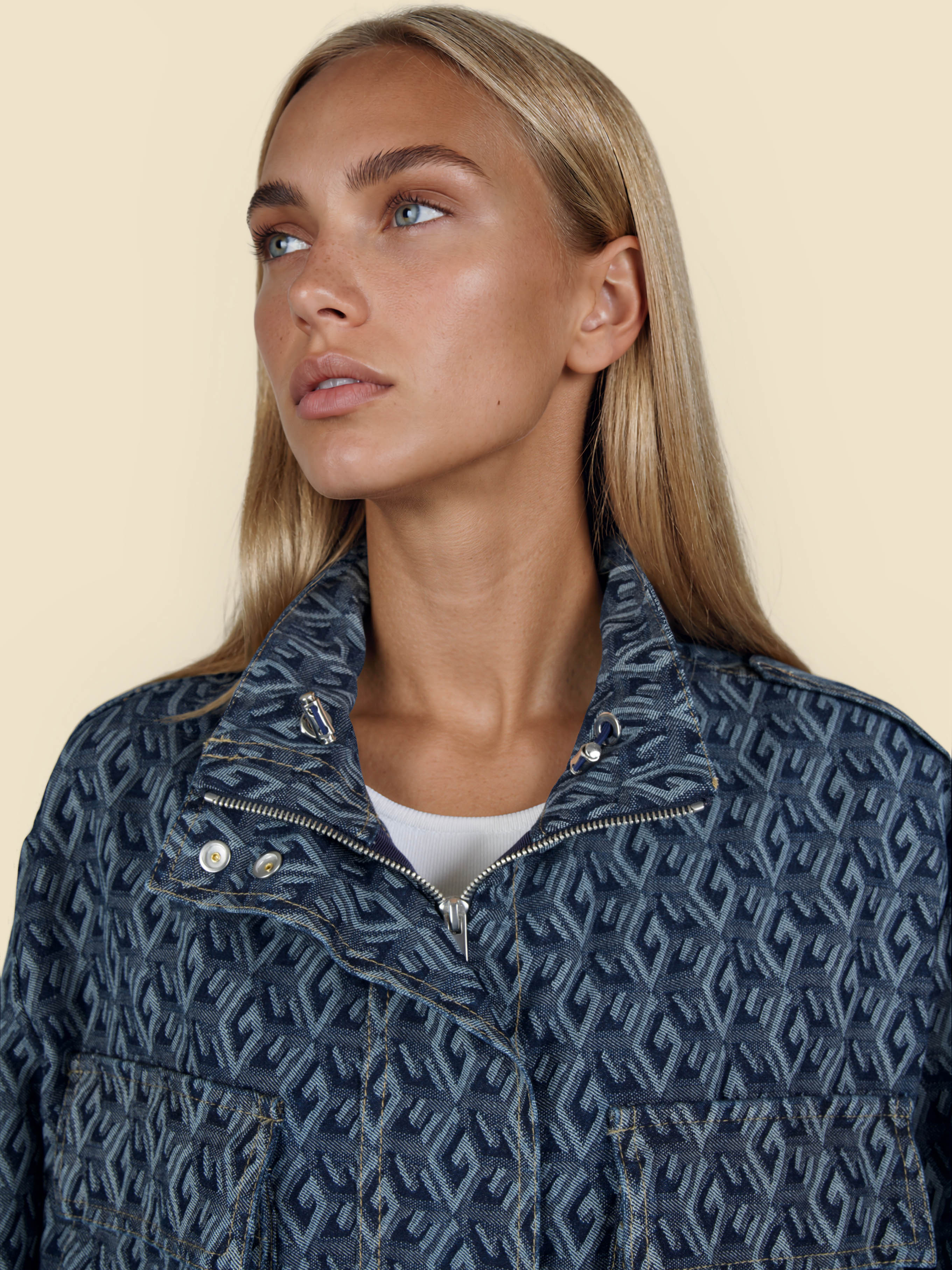 Amari Jacket Denim Jacquard
