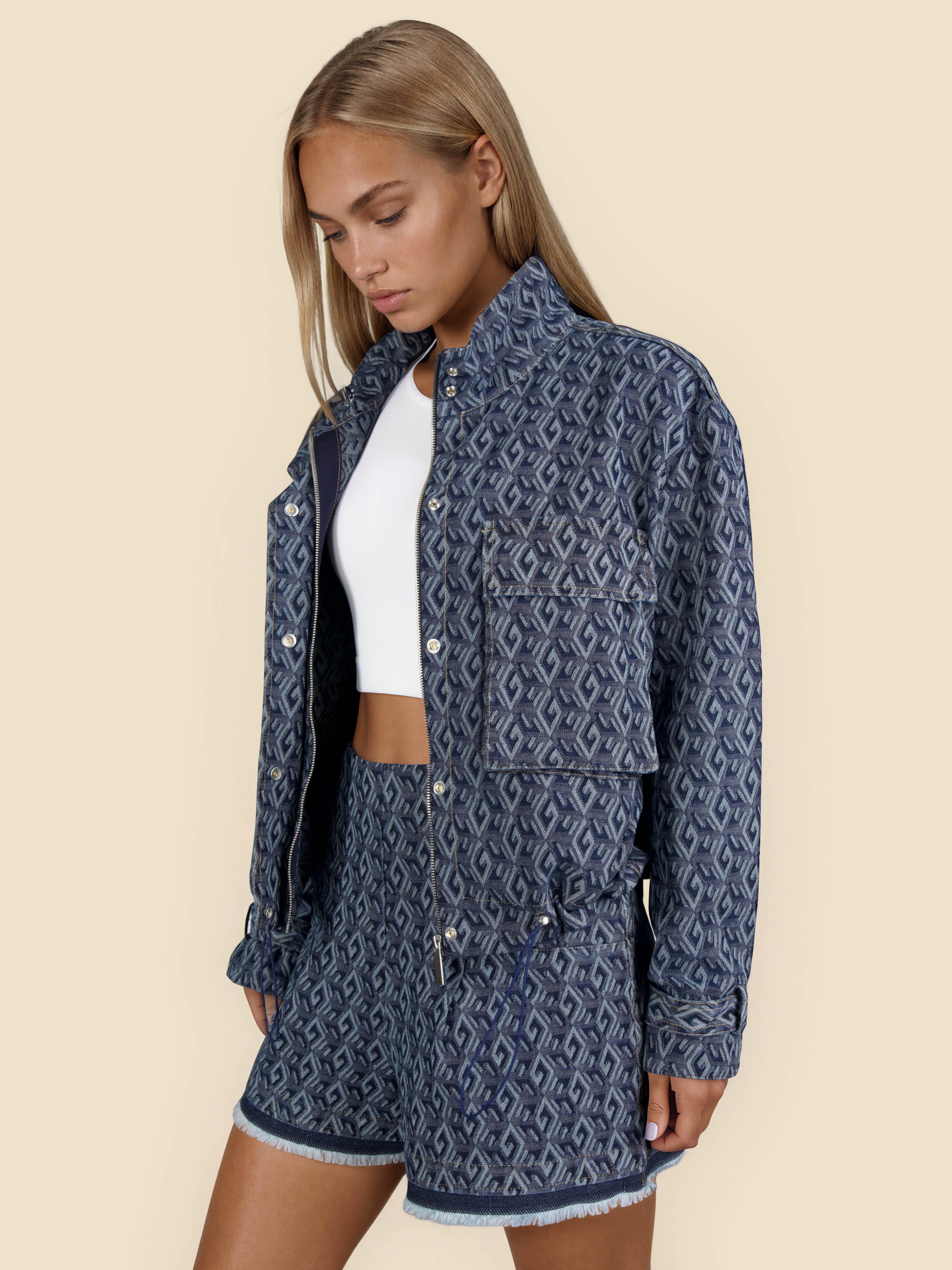 Amari Jacket Denim Jacquard