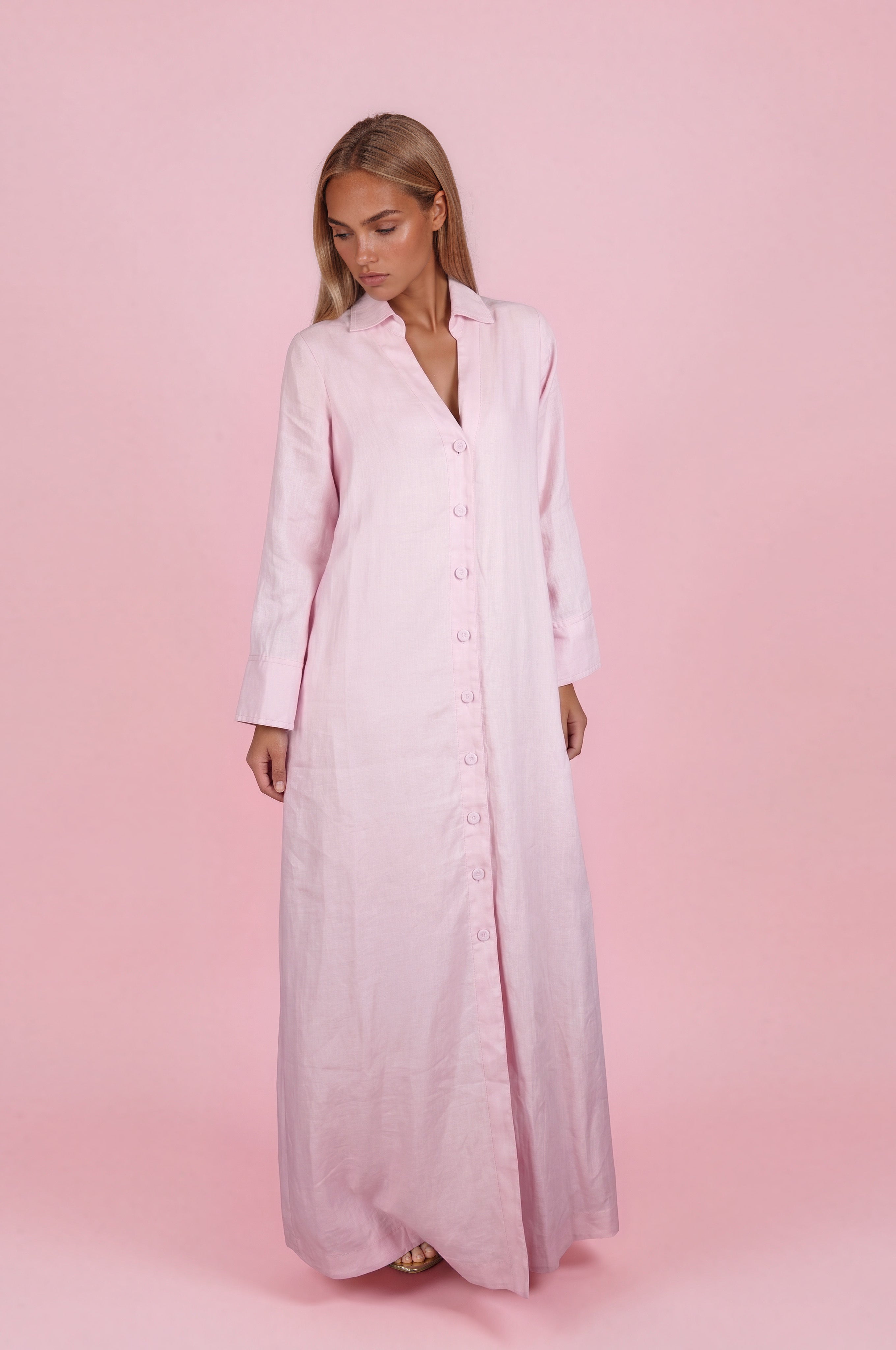 Adelaide Full Dress In Linen