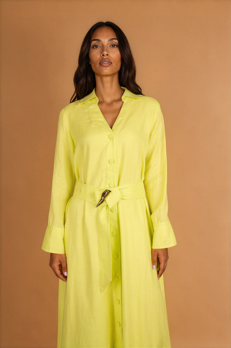Adelaide Full Dress In Linen