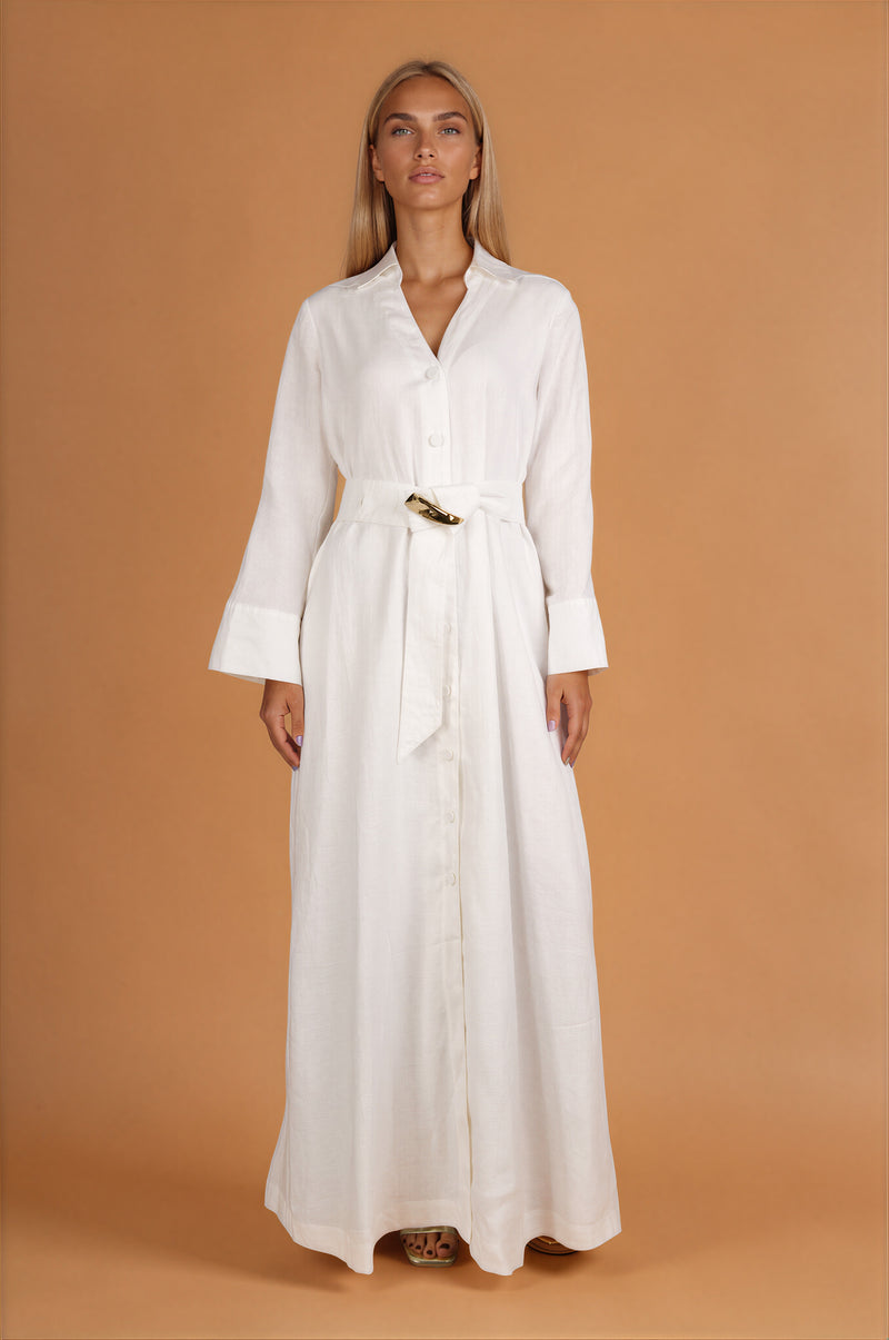 Adelaide Full Dress In Linen